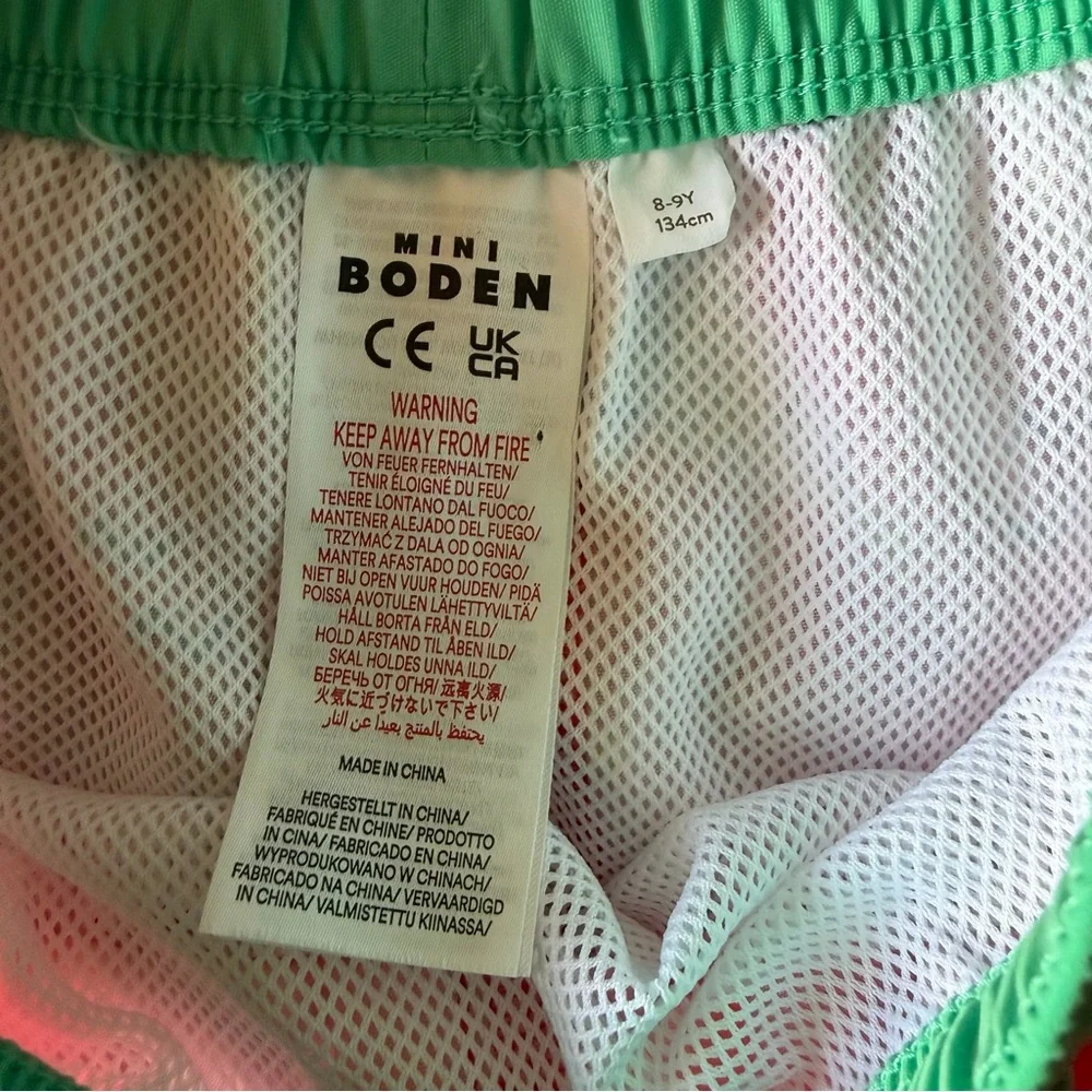 Mini Boden Boys Swim Shorts Trunks Red Seagull Print 8-9Y Beach Swimming Summer